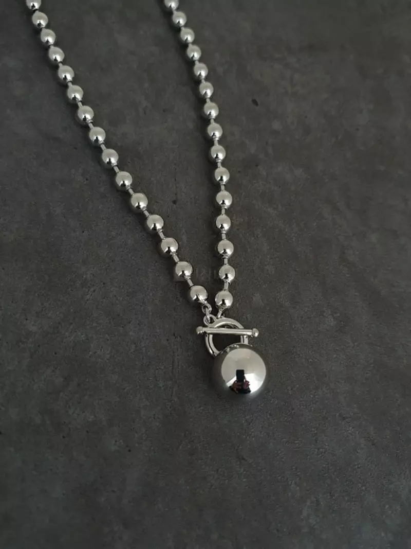 Blancchouette - Korean Women Fashion - #momslook - Ball 4 Necklace - 3