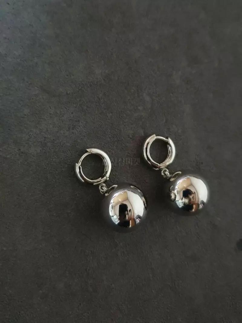 Blancchouette - Korean Women Fashion - #momslook - Ball 4 Earring - 2