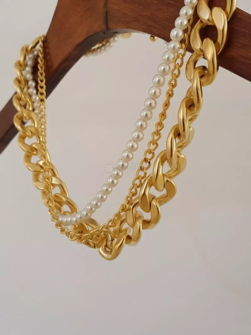 Blancchouette - Korean Women Fashion - #momslook - Rose Necklace - 3