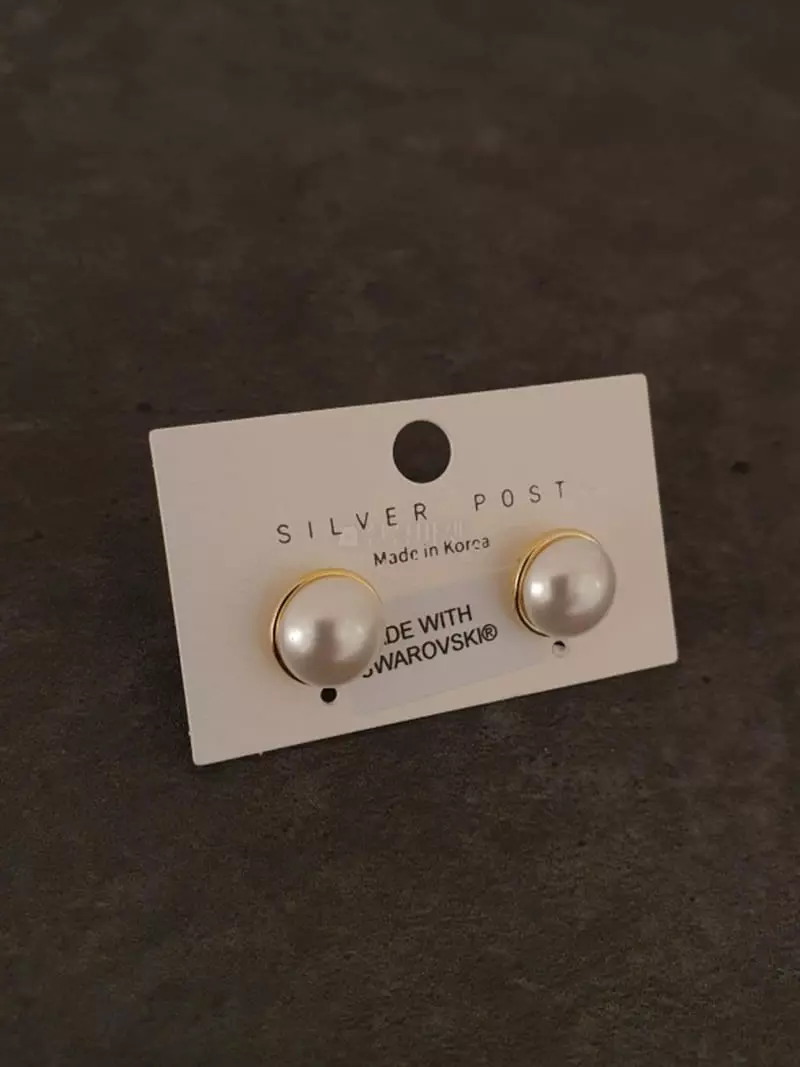 Blancchouette - Korean Women Fashion - #momslook - Swal Pearl 2 Earring