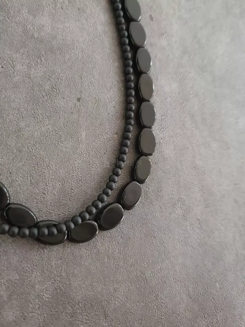 Blancchouette - Korean Women Fashion - #momslook - Black 5 Necklace