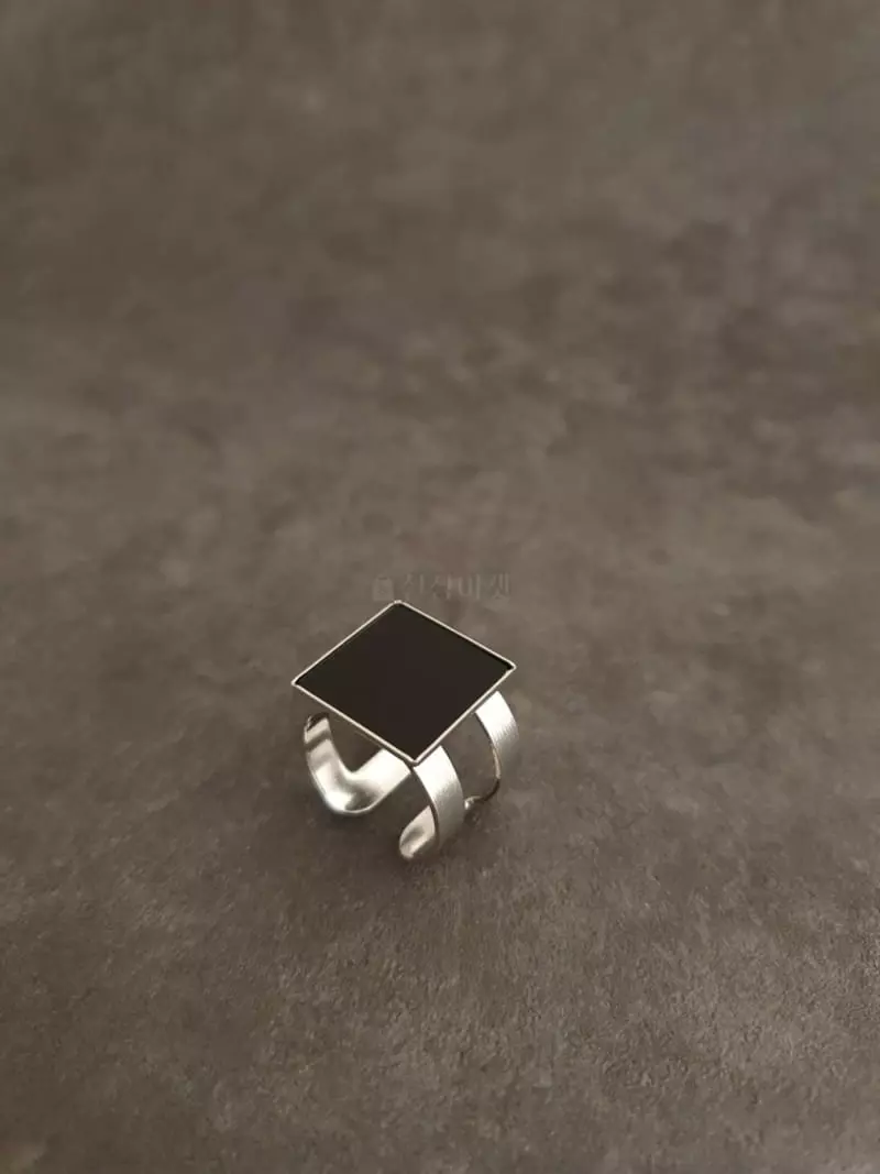 Blancchouette - Korean Women Fashion - #momslook - Black Ring - 2