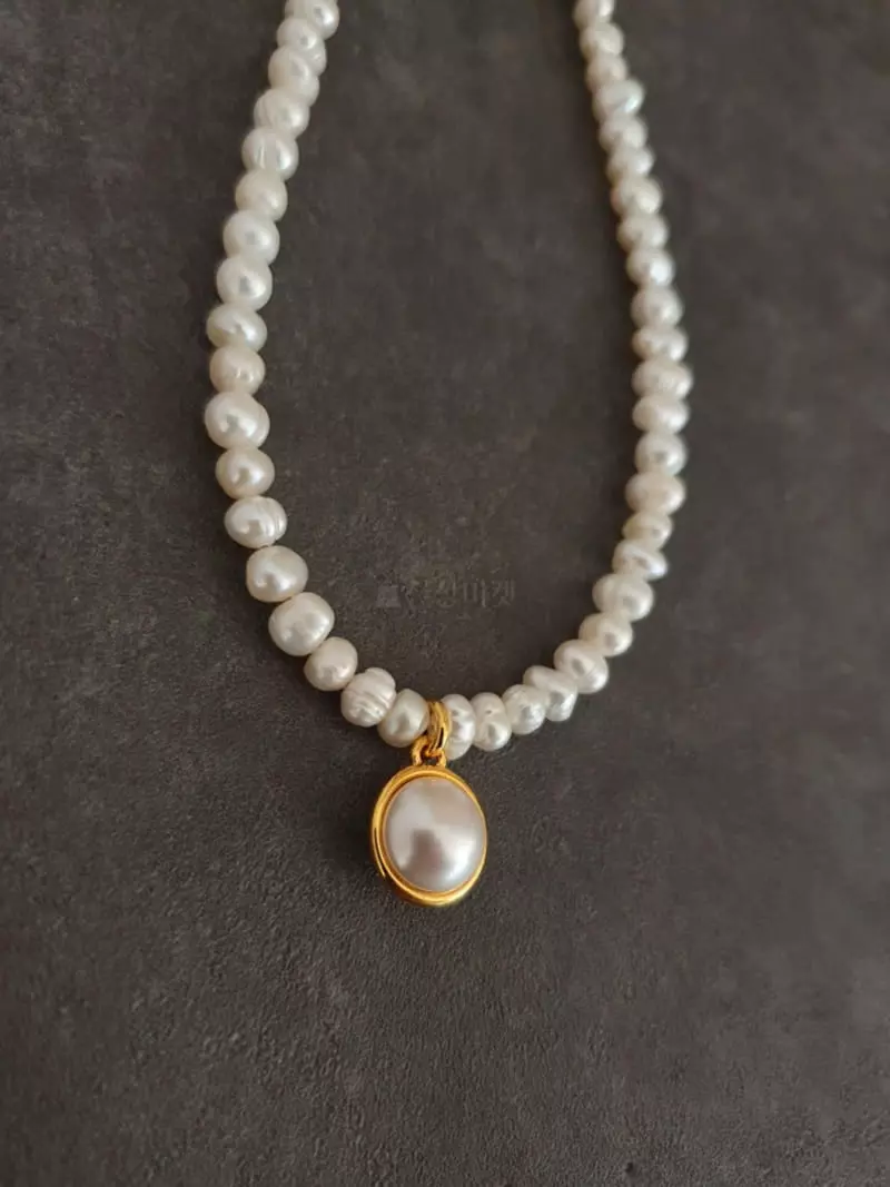Blancchouette - Korean Women Fashion - #momslook - Mark 6 Necklace - 2