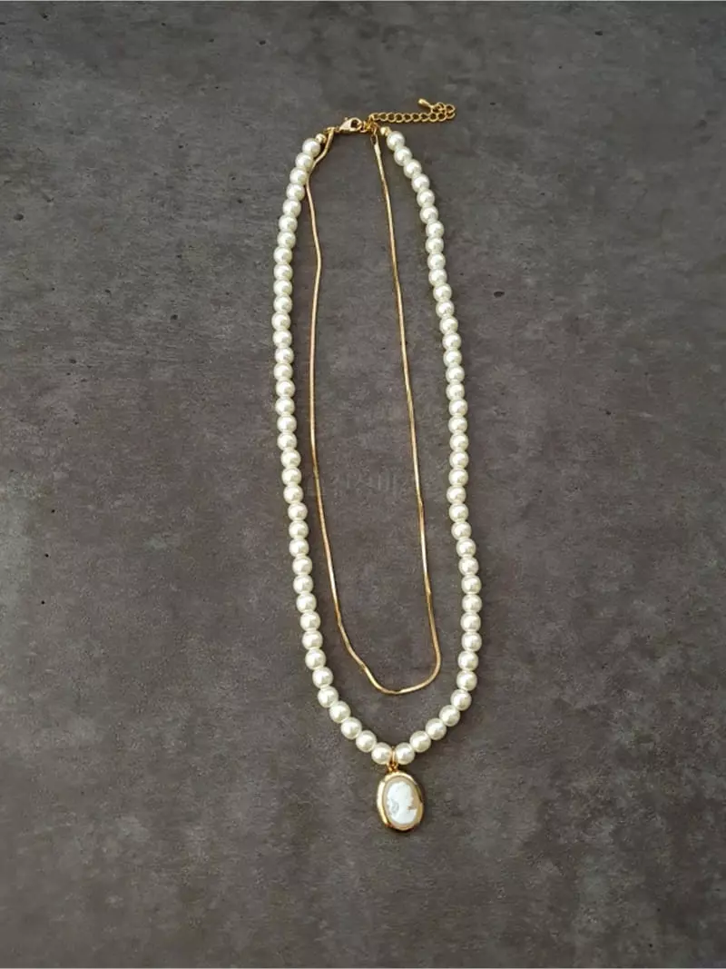 Blancchouette - Korean Women Fashion - #restrostyle - Antique 4 Necklace - 2