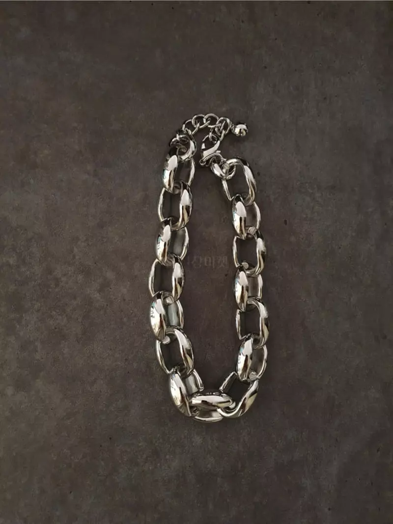 Blancchouette - Korean Women Fashion - #romanticstyle - Big Chain 8 Necklace - 2