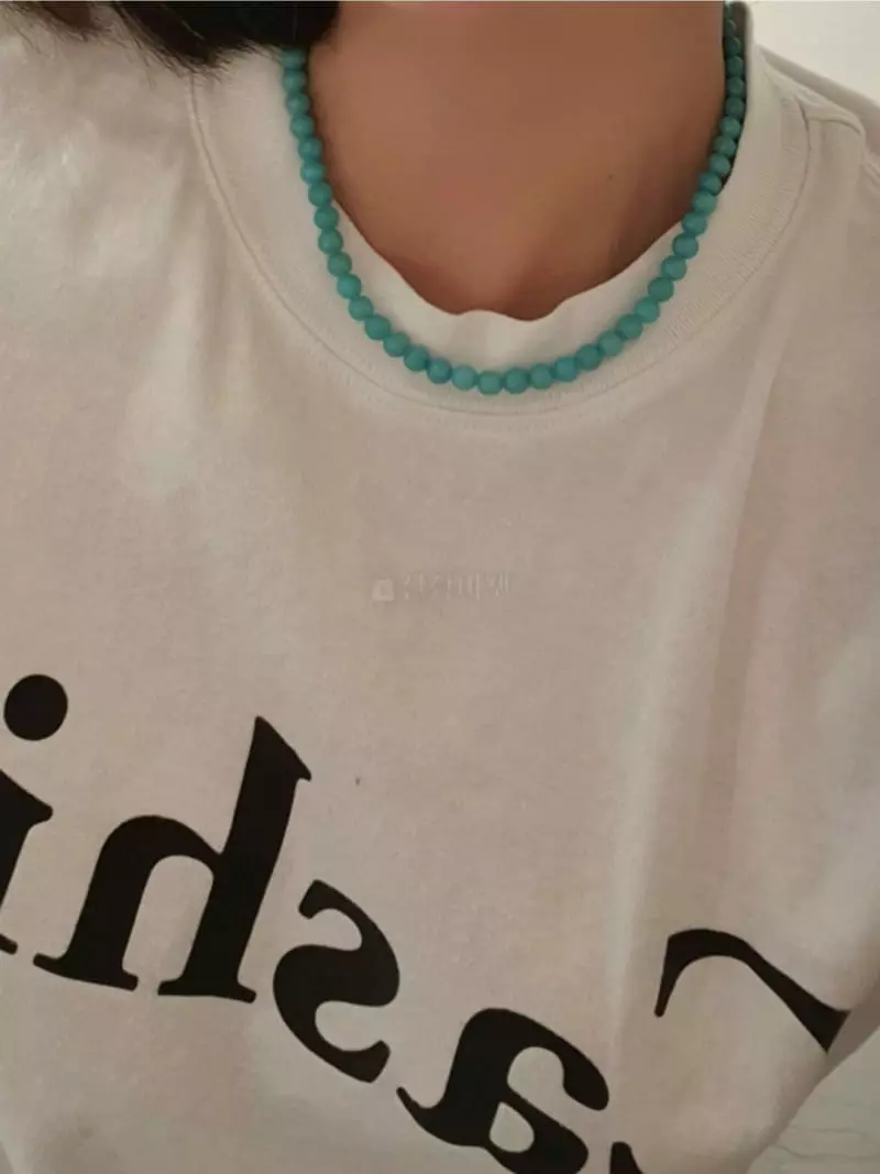 Blancchouette - Korean Women Fashion - #romanticstyle - Mint Necklace