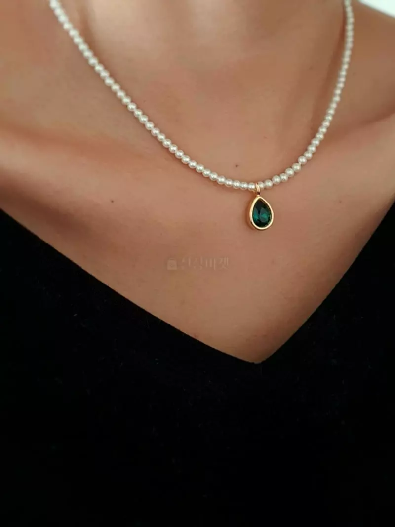 Blancchouette - Korean Women Fashion - #romanticstyle - Mark 3 Necklace