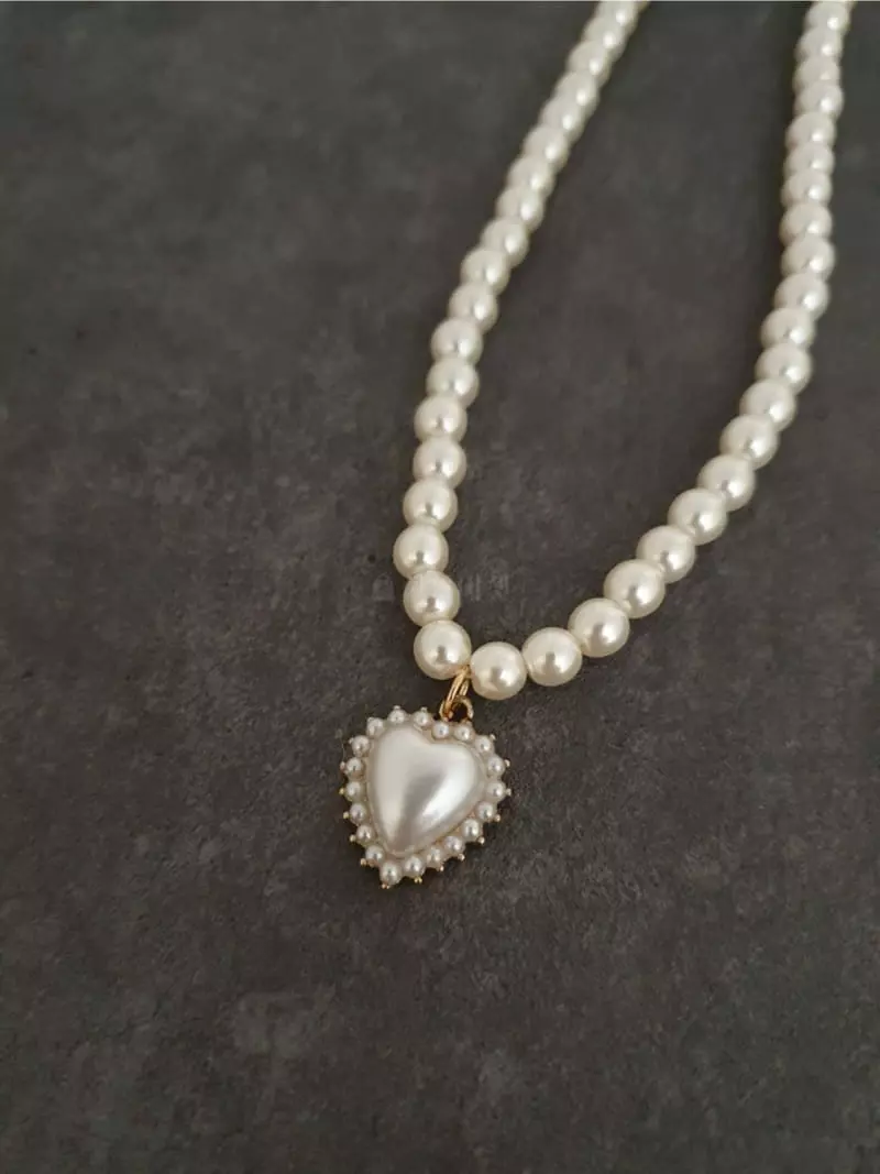 Blancchouette - Korean Women Fashion - #thatsdarling - Heart 9 Necklace