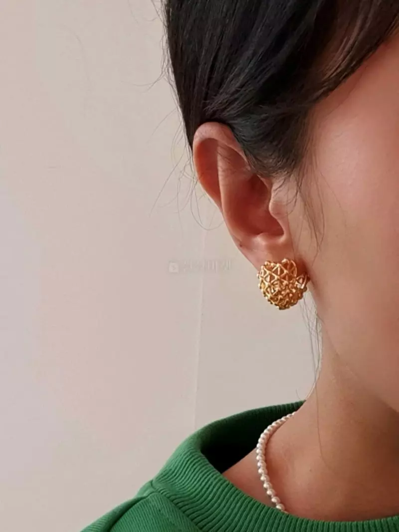 Blancchouette - Korean Women Fashion - #thelittlethings - Heart 11 Earring - 3