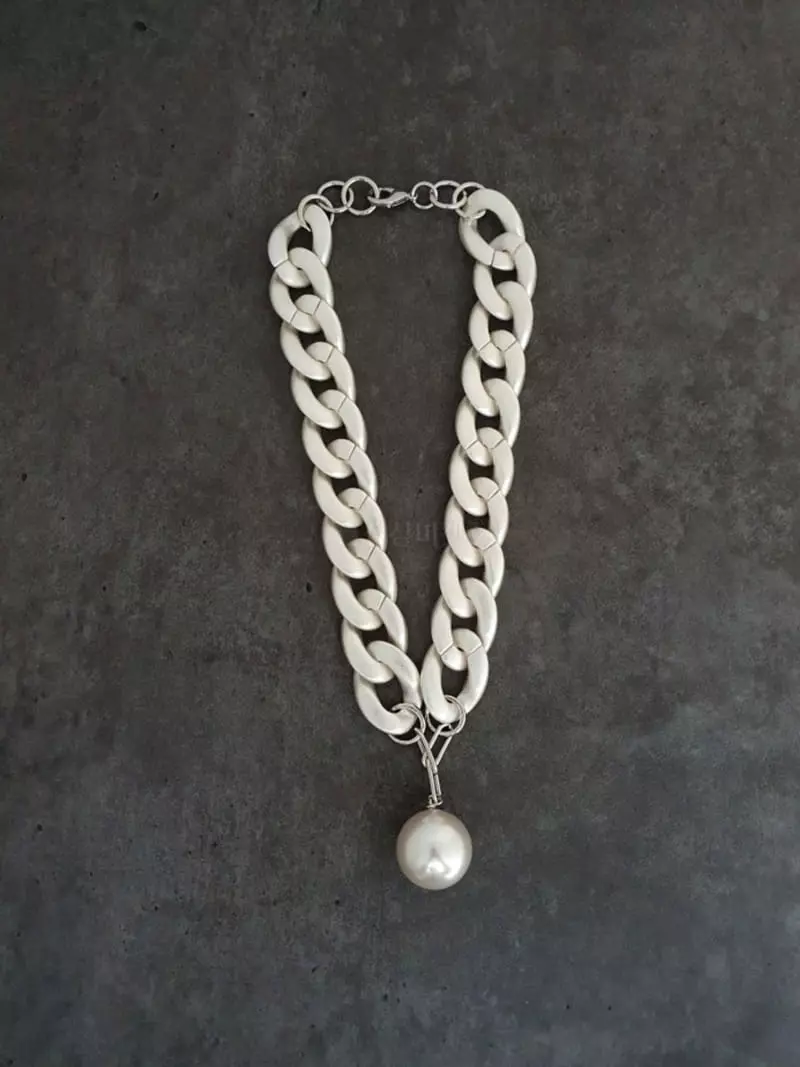 Blancchouette - Korean Women Fashion - #vintagekidsstyle - Big Chain 9 Necklace