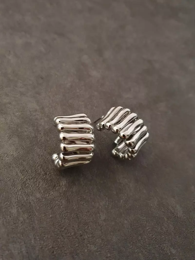 Blancchouette - Korean Women Fashion - #womensfashion - Links 3 Earring - 2