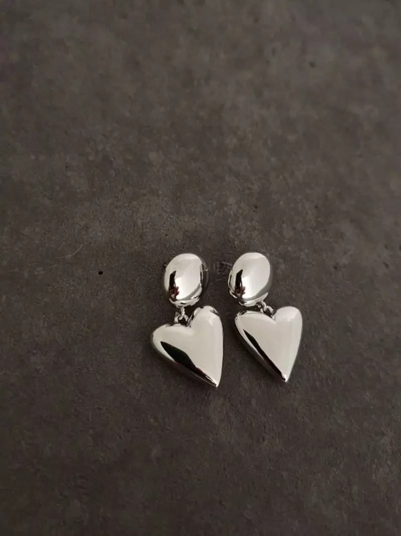 Blancchouette - Korean Women Fashion - #womensfashion - Heart 9 Earring