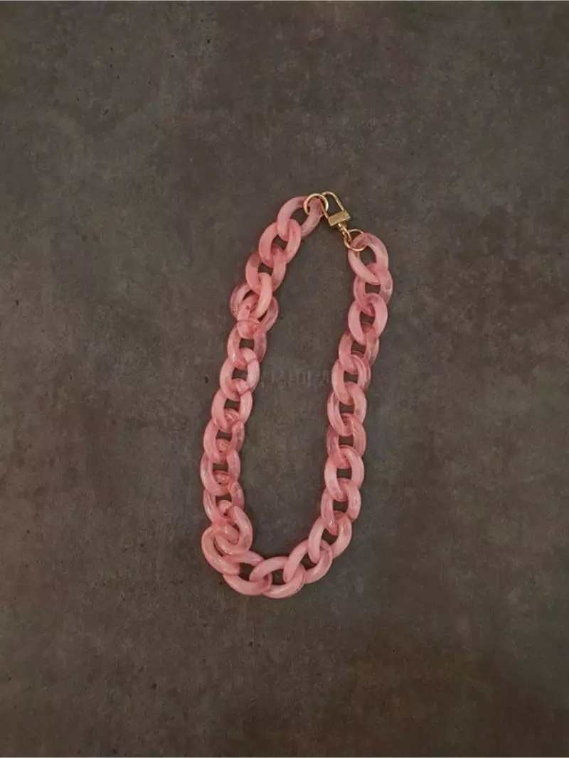 Blancchouette - Korean Women Fashion - #womensfashion - Pink Chain Necklace