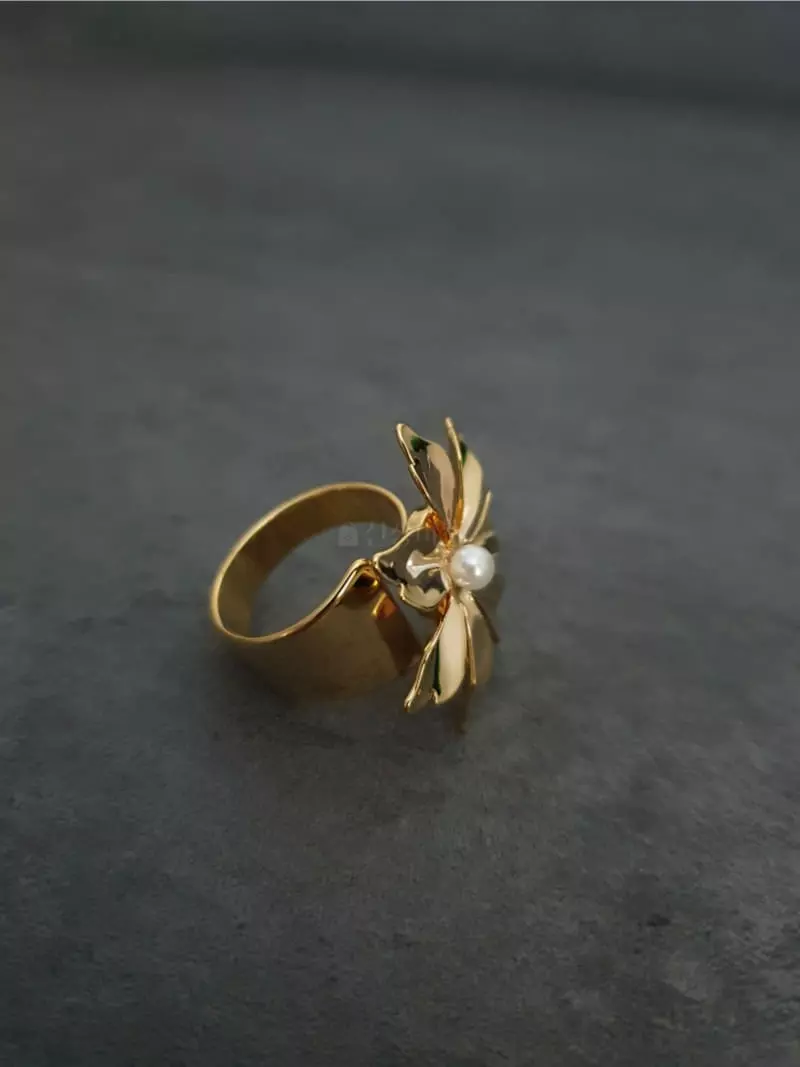Blancchouette - Korean Women Fashion - #womensfashion - Flower Ring - 2