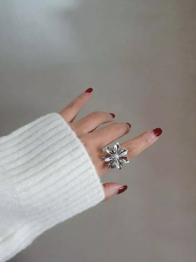 Blancchouette - Korean Women Fashion - #momslook - Flower Ring - 4