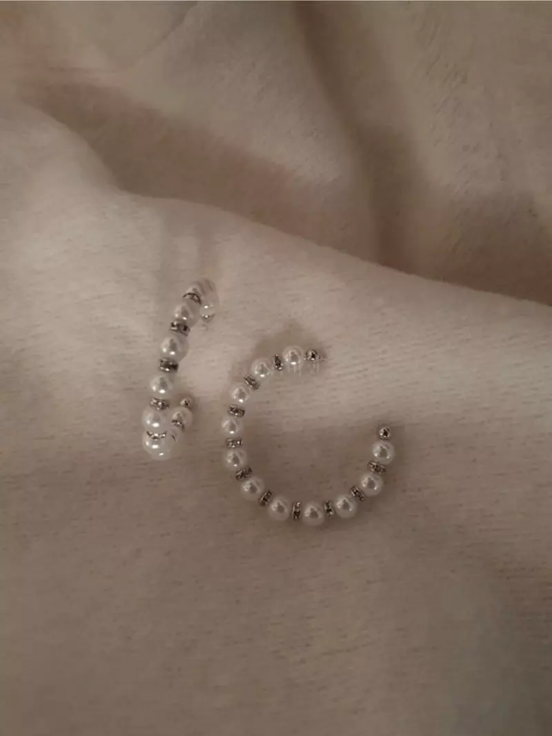 Blancchouette - Korean Women Fashion - #womensfashion - Pearl Ring Earring - 2