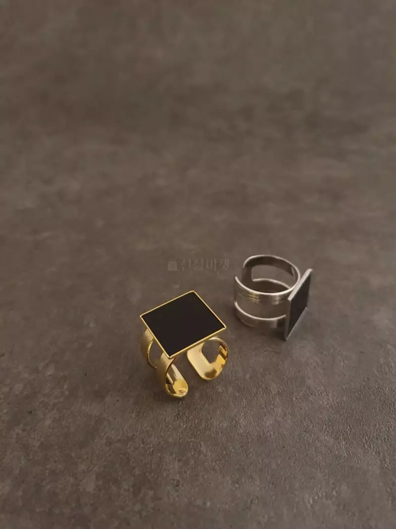 Blancchouette - Korean Women Fashion - #womensfashion - Black Ring - 3
