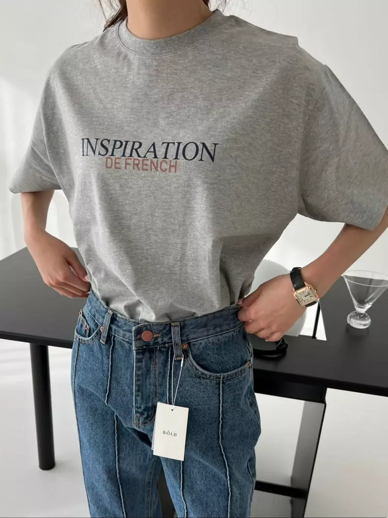 Bold - Korean Women Fashion - #momslook - French Tee - 3