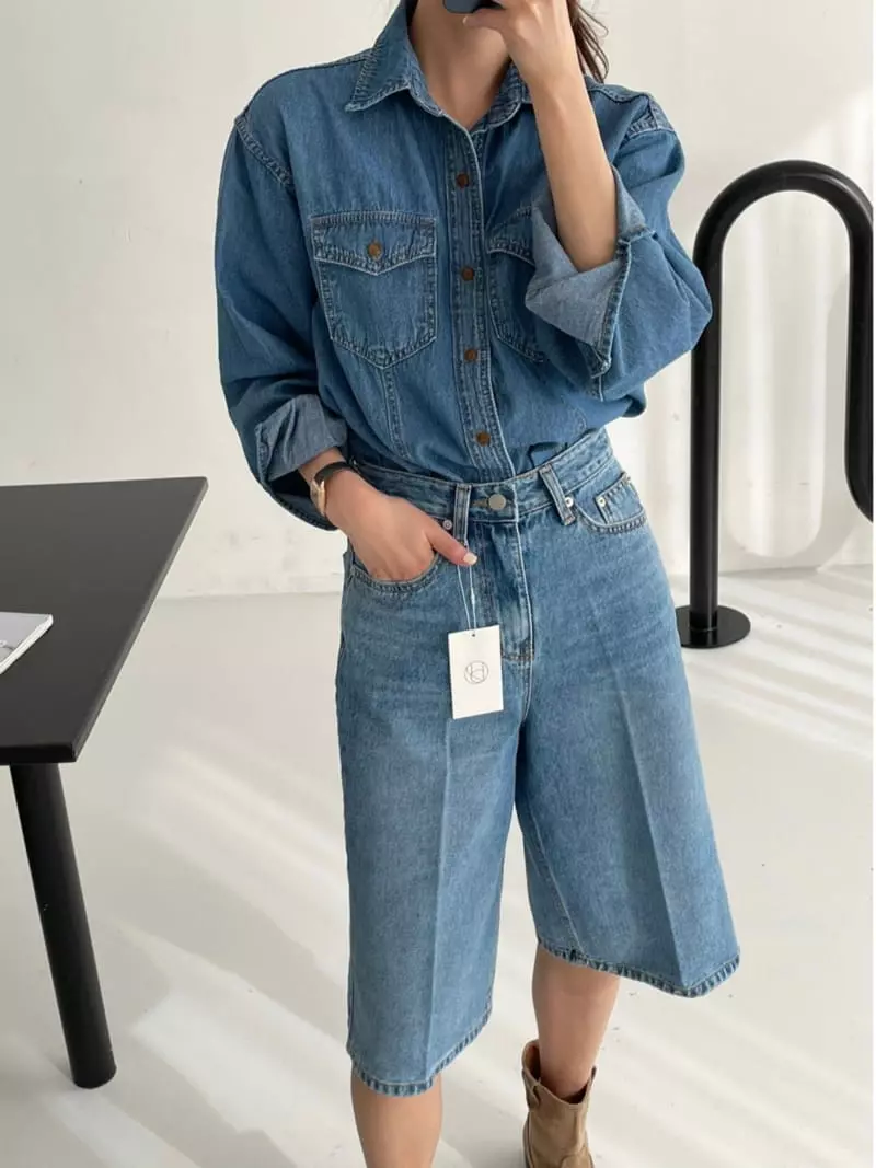 Bold - Korean Women Fashion - #momslook - Bermuda Jeans