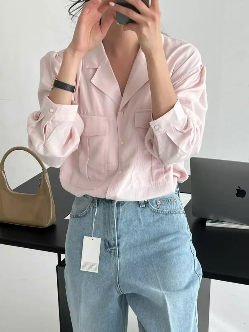 Bold - Korean Women Fashion - #womensfashion - Relax Pocket Blouse - 4