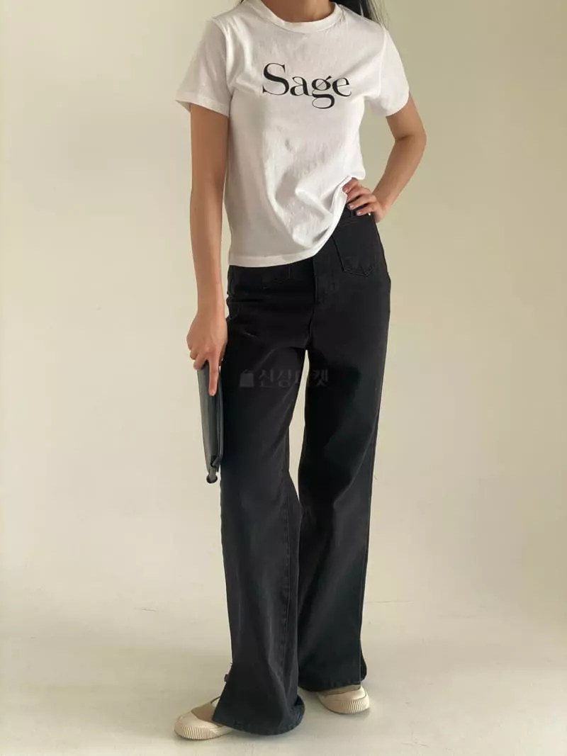 Bold - Korean Women Fashion - #momslook - Sha Black Jeans  - 2