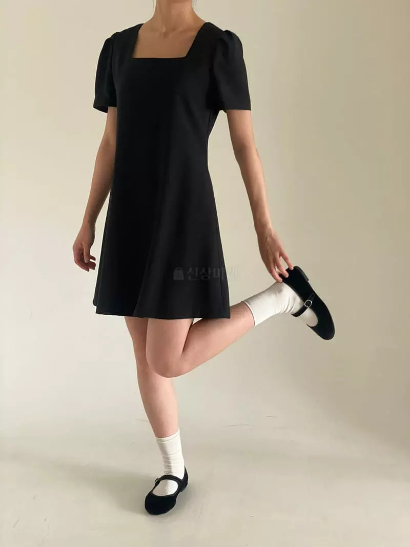 Bold - Korean Women Fashion - #momslook - Square Mini One-piece