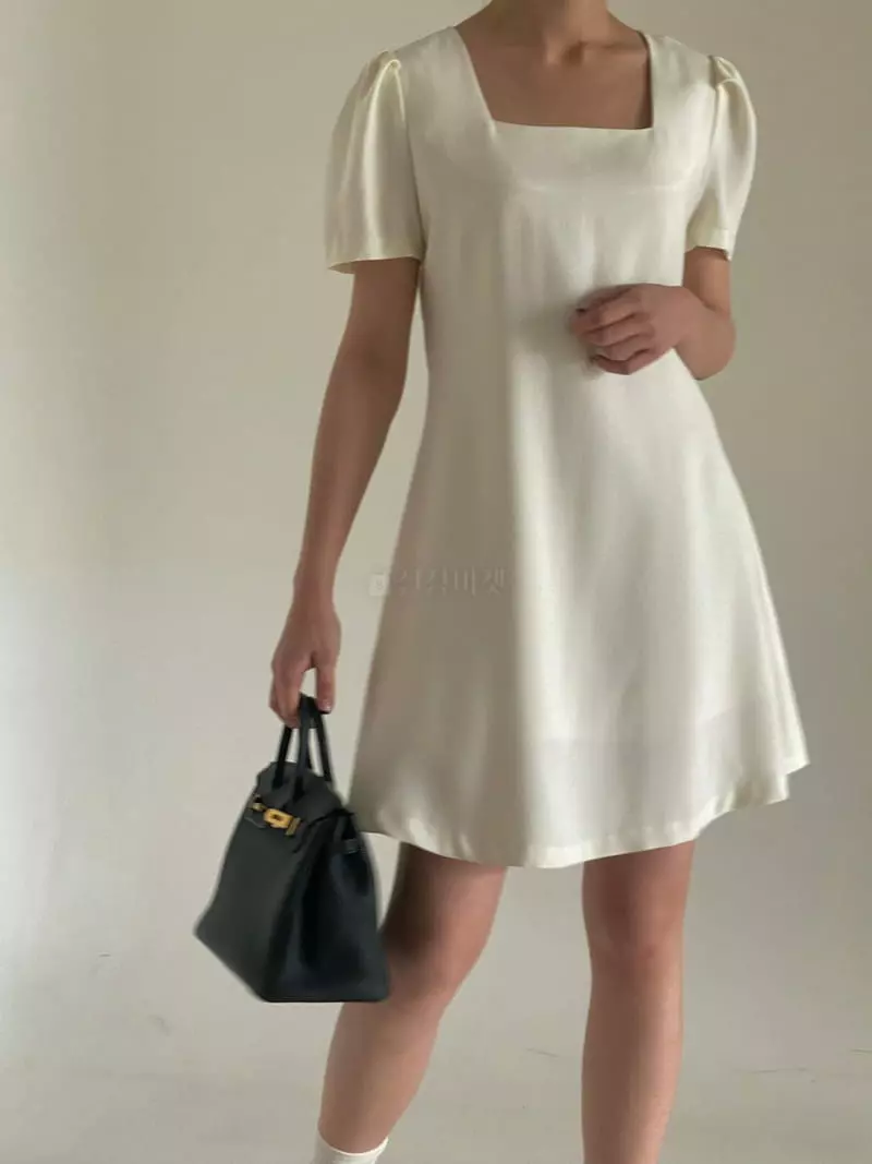 Bold - Korean Women Fashion - #momslook - Square Mini One-piece - 3
