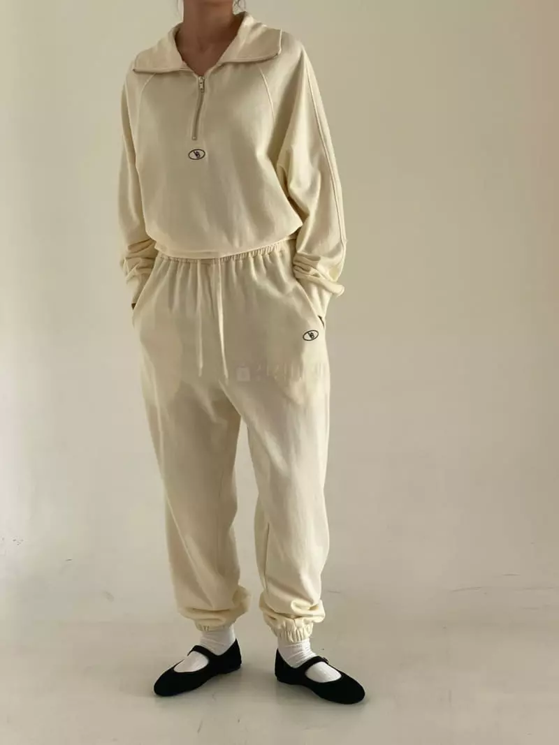 Bold - Korean Women Fashion - #momslook - Half Zip-up Sweatshirt