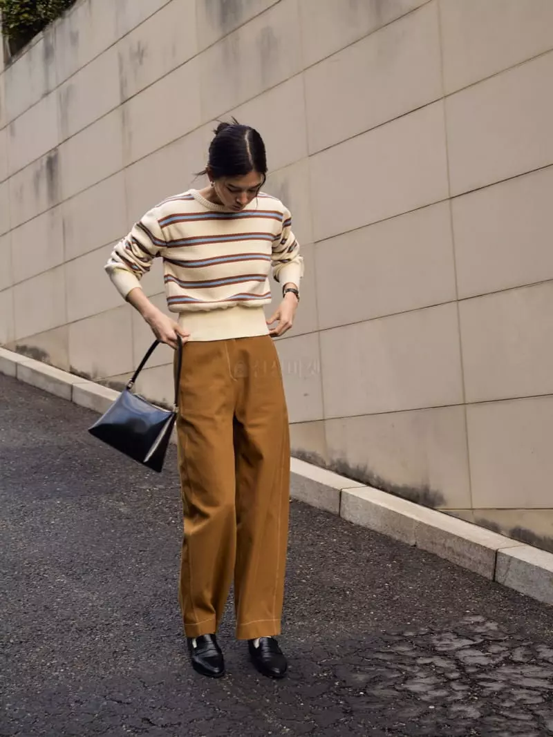 Bold - Korean Women Fashion - #pursuepretty - Curve Cotton Pants - 2