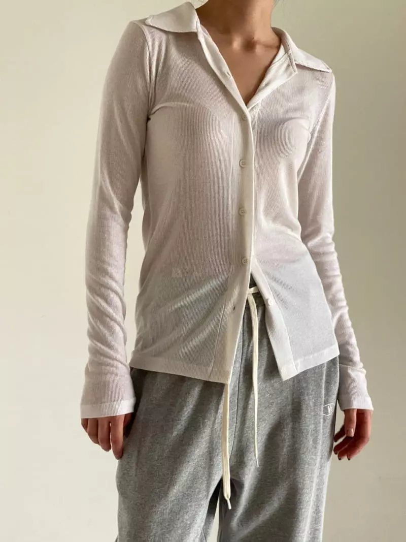 Bold - Korean Women Fashion - #pursuepretty - Rib Collar Cardigan - 2