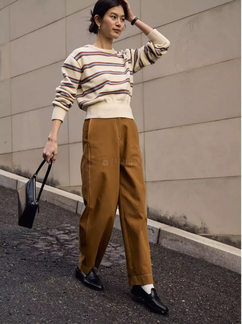 Bold - Korean Women Fashion - #restrostyle - Curve Cotton Pants - 3