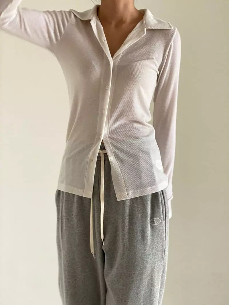 Bold - Korean Women Fashion - #restrostyle - Rib Collar Cardigan - 3
