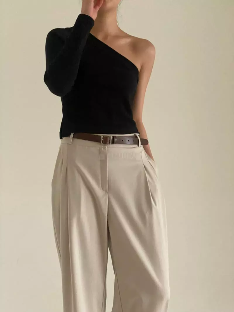 Bold - Korean Women Fashion - #thelittlethings - Rib Unbalance Tee - 2