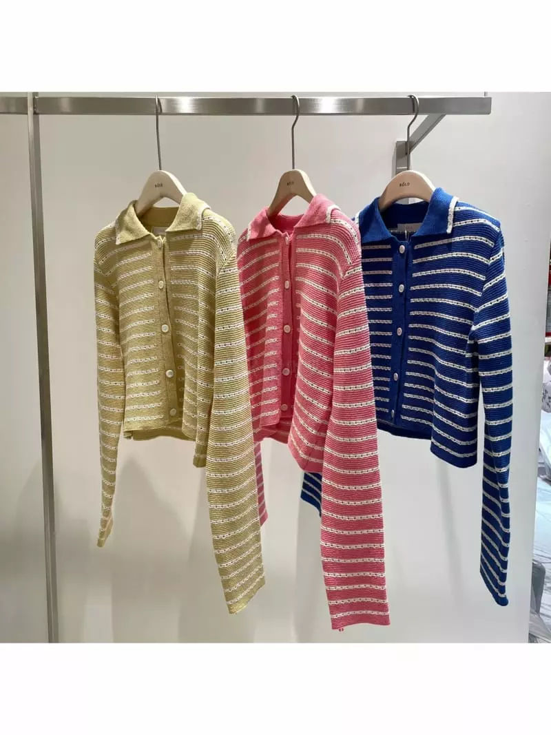 Bold - Korean Women Fashion - #vintageinspired - Scotch Collar Knit Tee - 3