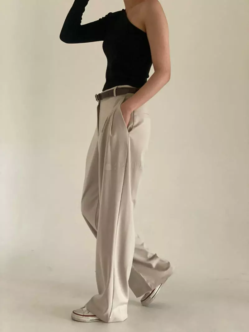 Bold - Korean Women Fashion - #vintageinspired - Long Wide Pants - 2