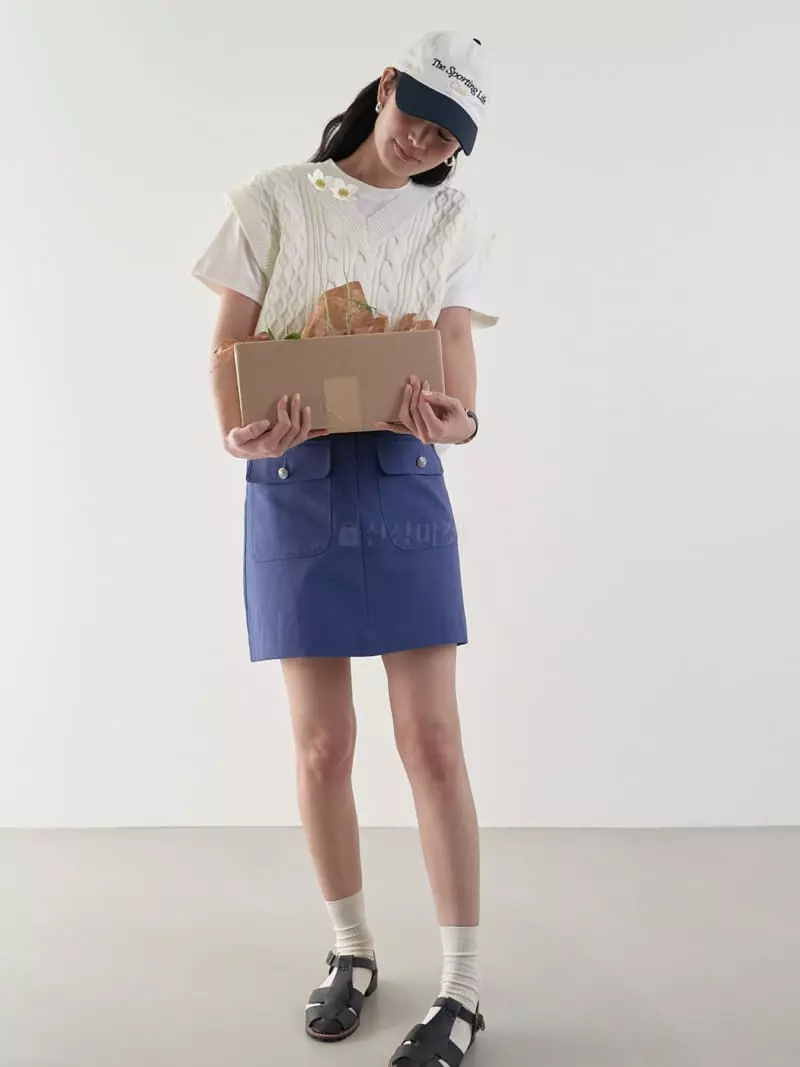 Bold - Korean Women Fashion - #vintagekidsstyle - Cotton Mini Skirt - 3