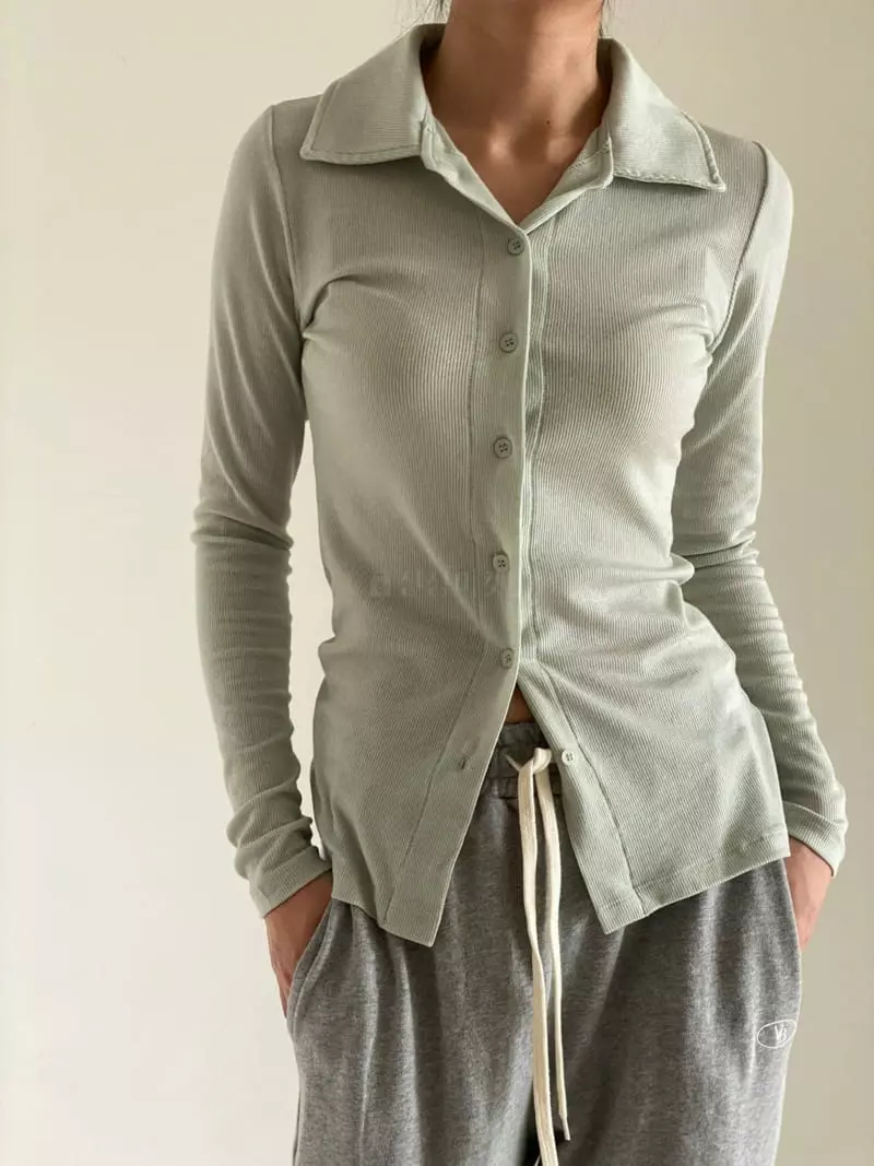 Bold - Korean Women Fashion - #vintagekidsstyle - Rib Collar Cardigan
