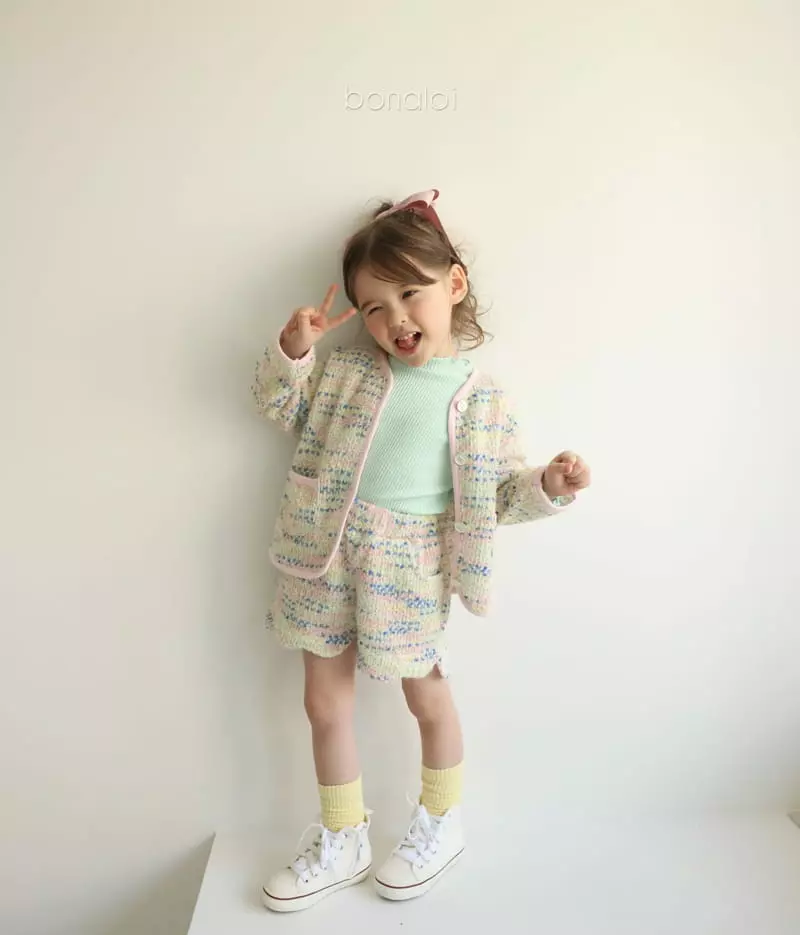 Bonaloi - Korean Children Fashion - #Kfashion4kids - Gold Heart Wave Shorts