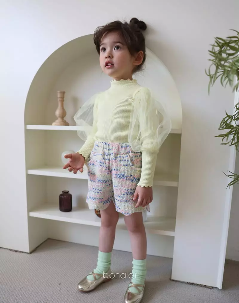 Bonaloi - Korean Children Fashion - #childofig - Gold Heart Wave Shorts - 6