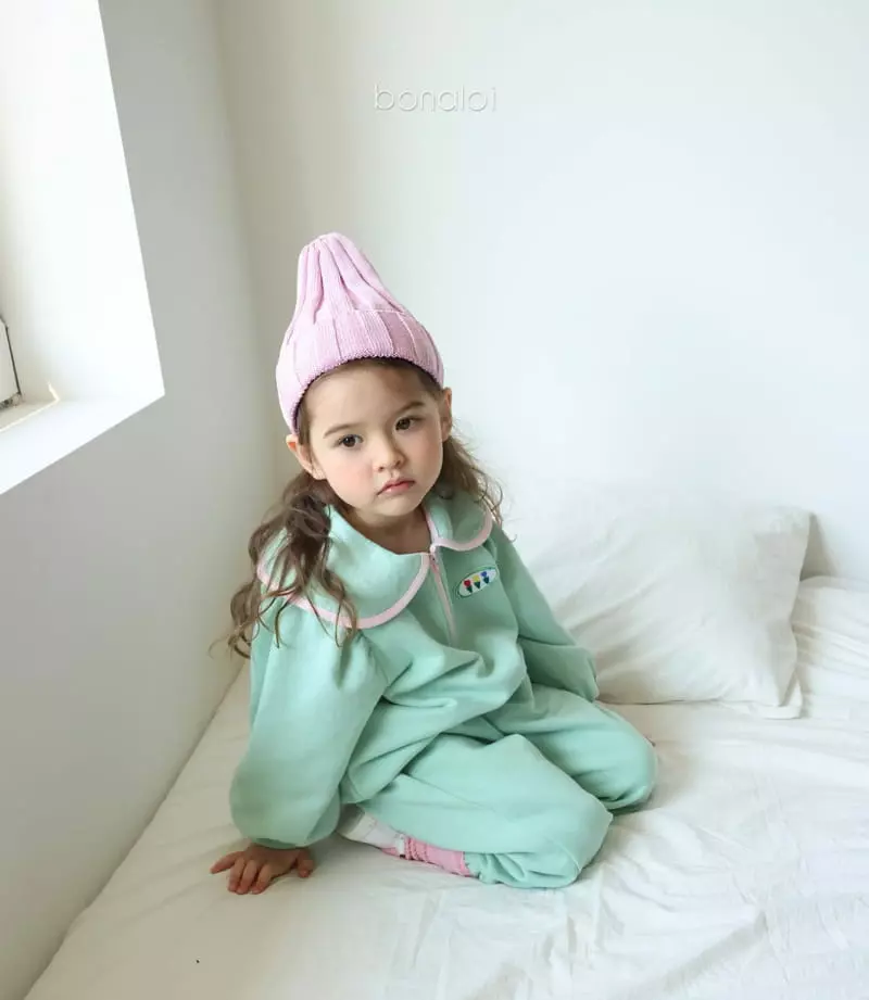 Bonaloi - Korean Children Fashion - #childrensboutique - Min Pink Top Bottom Set - 5