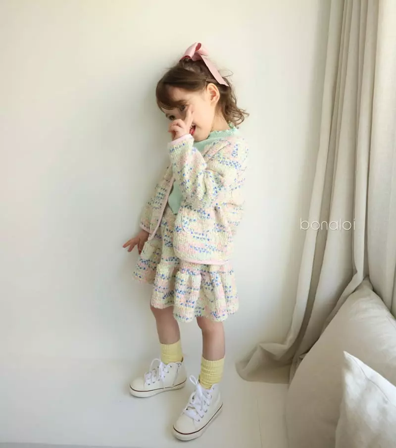 Bonaloi - Korean Children Fashion - #designkidswear - Gold Heart Skirt - 11