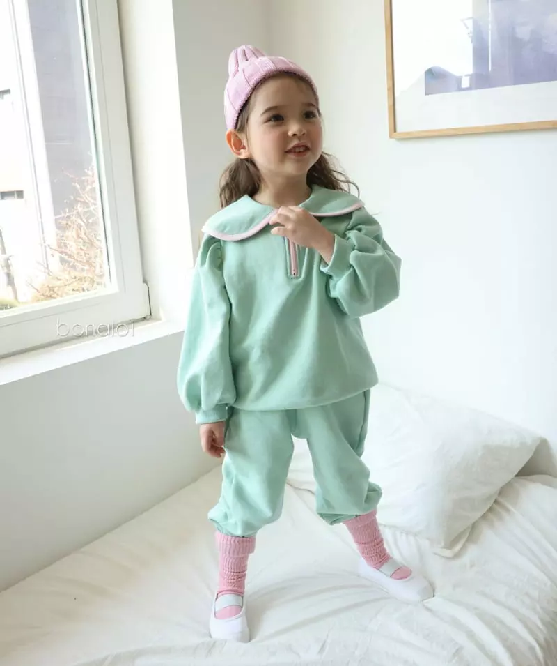 Bonaloi - Korean Children Fashion - #designkidswear - Min Pink Top Bottom Set - 6