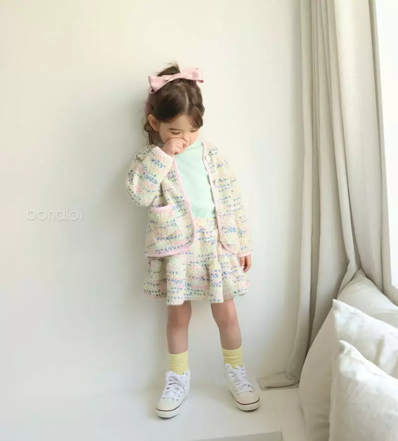 Bonaloi - Korean Children Fashion - #discoveringself - Gold Heart Skirt - 12