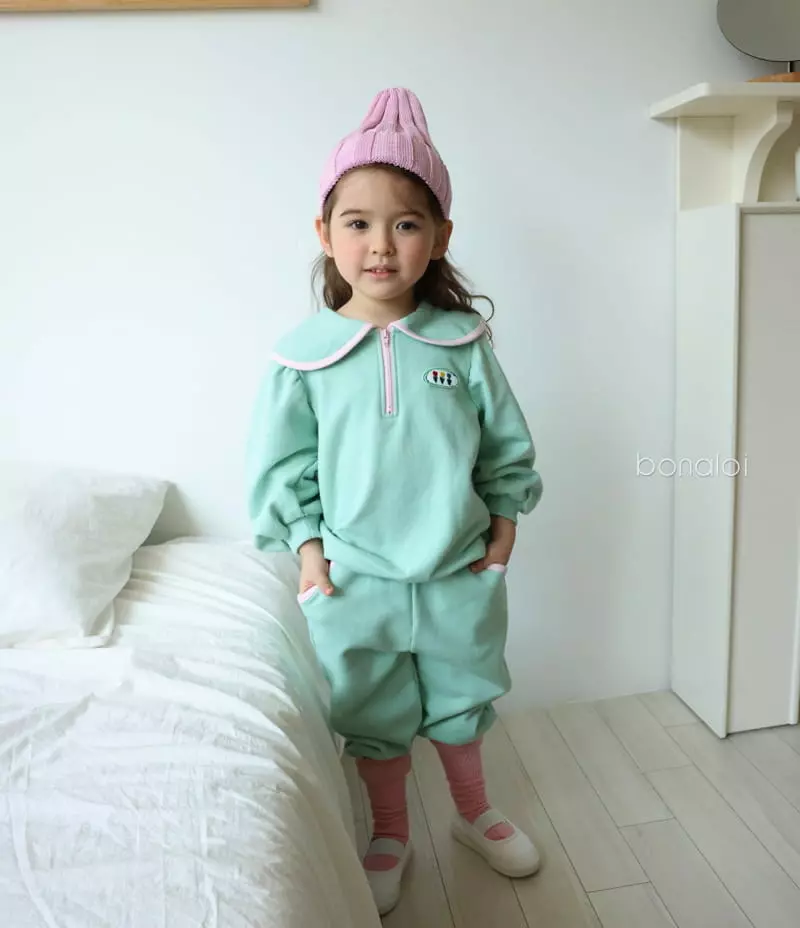 Bonaloi - Korean Children Fashion - #discoveringself - Min Pink Top Bottom Set - 7