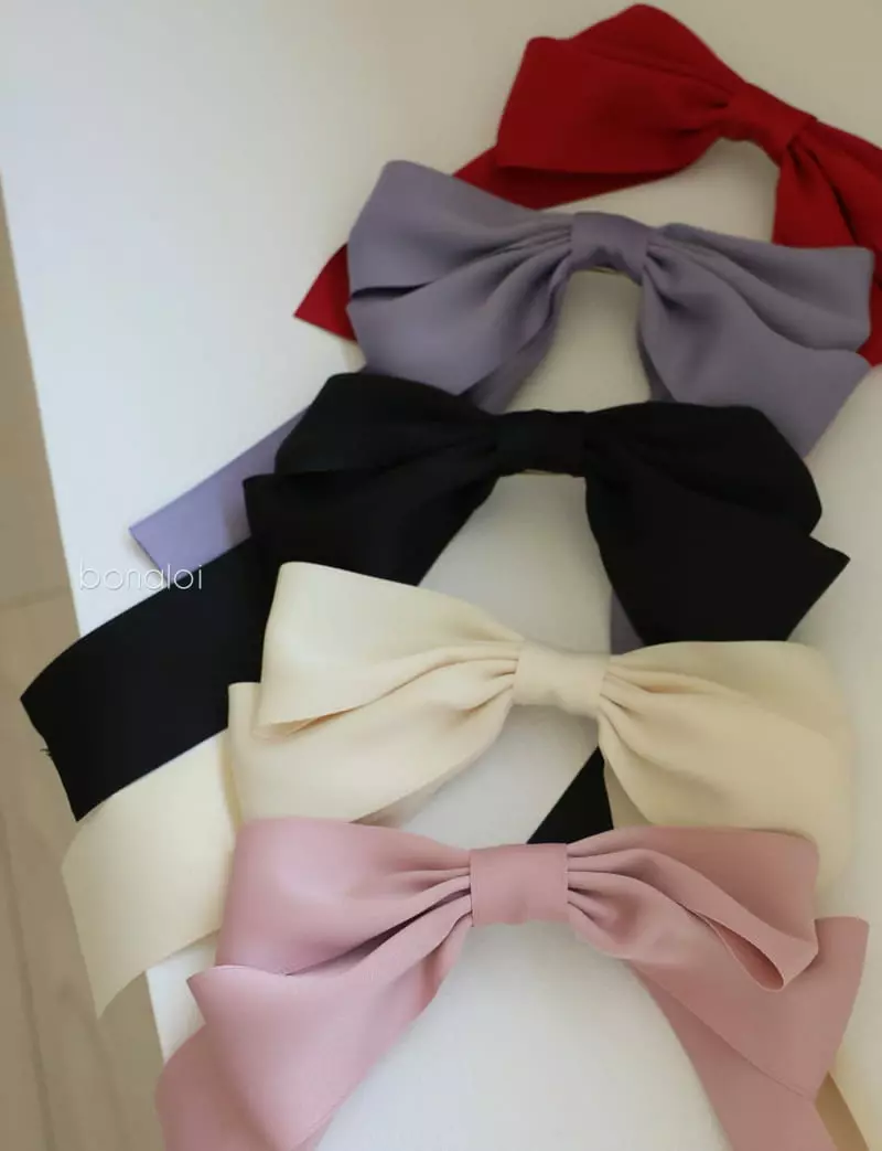 Bonaloi - Korean Children Fashion - #fashionkids - Big Ribbon Hairpin - 10