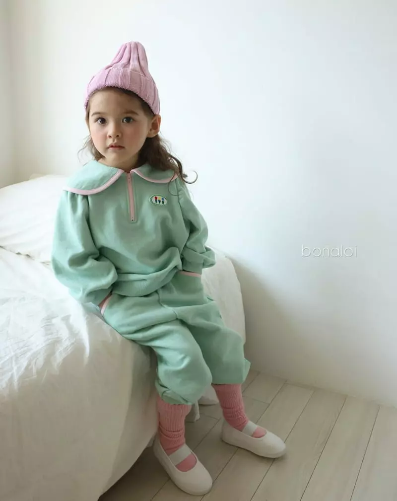 Bonaloi - Korean Children Fashion - #fashionkids - Min Pink Top Bottom Set - 8