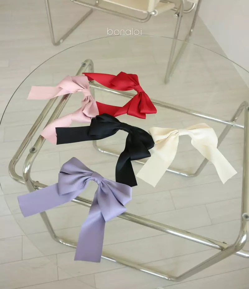 Bonaloi - Korean Children Fashion - #kidsshorts - Big Ribbon Hairpin - 11
