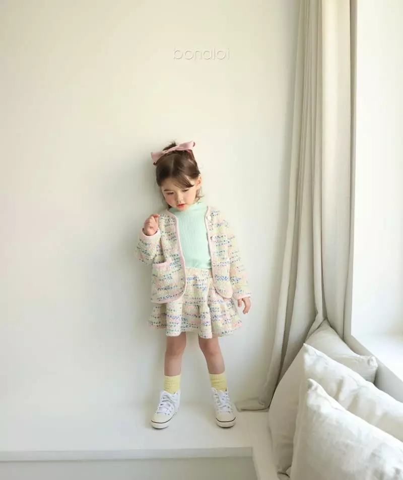 Bonaloi - Korean Children Fashion - #prettylittlegirls - Gold Heart Cardigan - 6