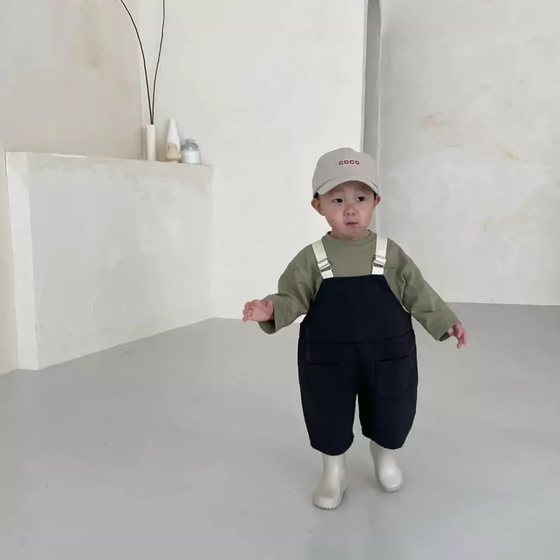 Bonito - Korean Children Fashion - #fashionkids - Tape Dungarees Pahnts