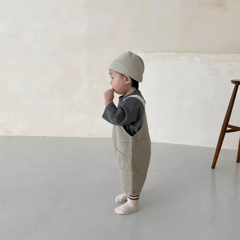 Bonito - Korean Children Fashion - #kidsstore - Tape Dungarees Pahnts - 3